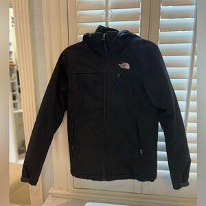 The North Face Black Performance Jacket with Hood and Full-Length Zipper